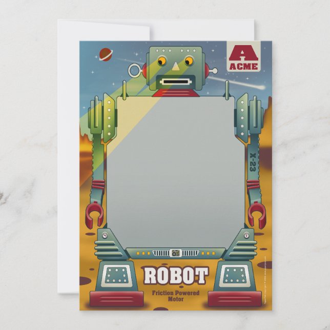 Robot Party Invitations (Front)