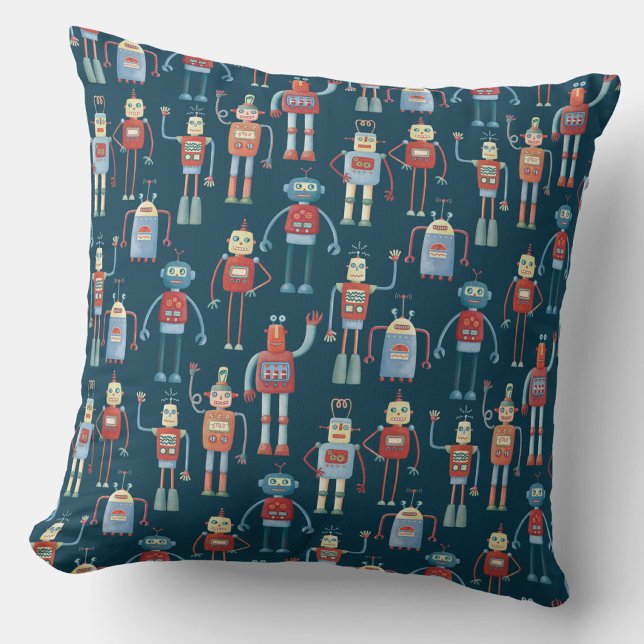 Robot Pattern Dark Cushion (Creator Uploaded)