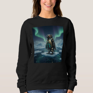 Robot Penguin in Antarctic Snow Sweatshirt