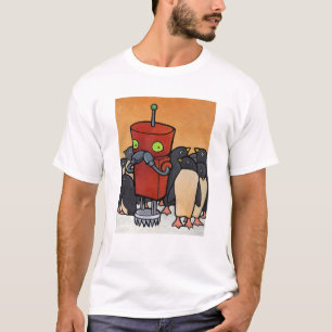 Robot & Penguins T-Shirt