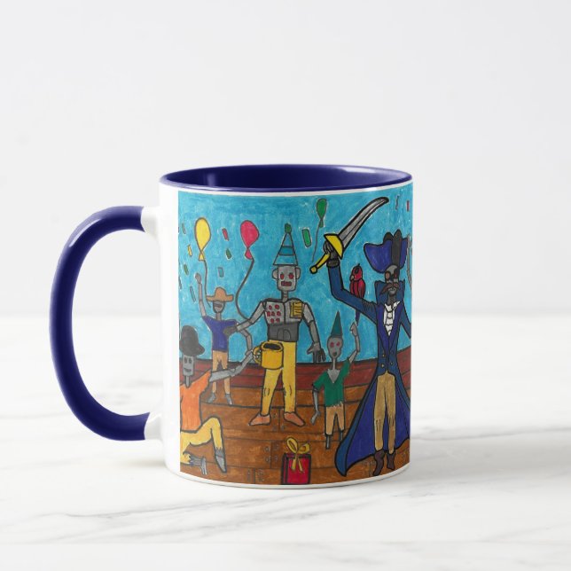 "Robot Pirate Party Time" Mug (Left)