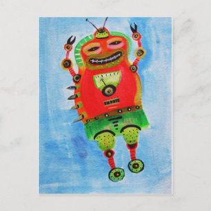 ROBOT Pop ART Postcard