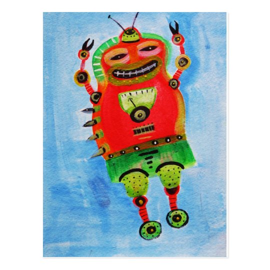 ROBOT Pop ART Postcard