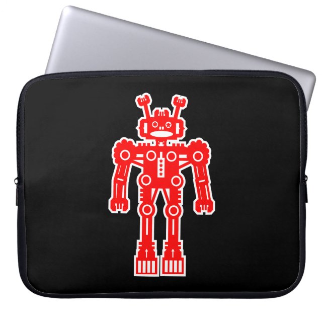 Robot - Red Laptop Sleeve (Front)