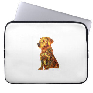 Robot Retriever � Futuristic Mecha Dog Laptop Sleeve