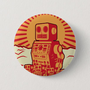 Robot Revolution 6 Cm Round Badge
