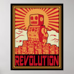 Robot Revolution Poster<br><div class="desc">Vintage Propaganda Poster from the Robot Revolution</div>