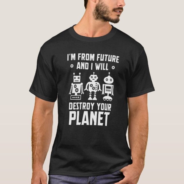 Robot Robotic Robotics Engineer Artifical Intellig T-Shirt (Front)