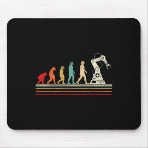 Robot Robotics Engineer Retro Vintage Mouse Mat