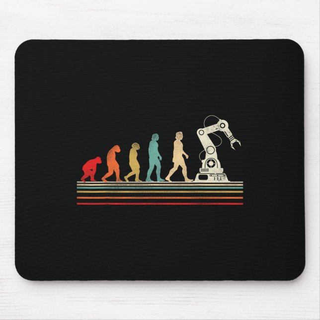 Robot Robotics Engineer Retro Vintage  Mouse Mat (Front)