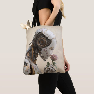 Robot & Rose - Solarpunk Tote Bag