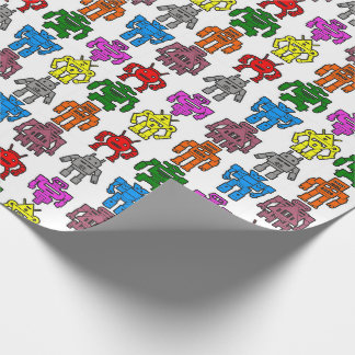 Robot Silhouette Wrapping Paper