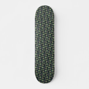 Robot skull extreme close up skateboard