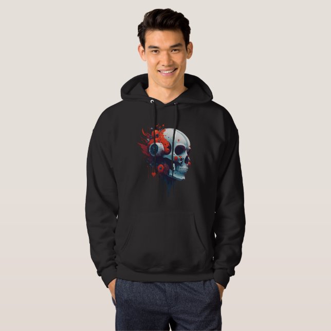Robot Skull Hoodie (Front Full)