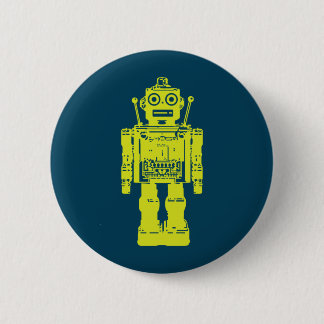Robot Sticker 6 Cm Round Badge