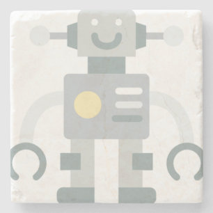 robot stone coaster