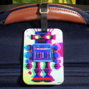 Robot Suspect Number 4 Luggage Tag