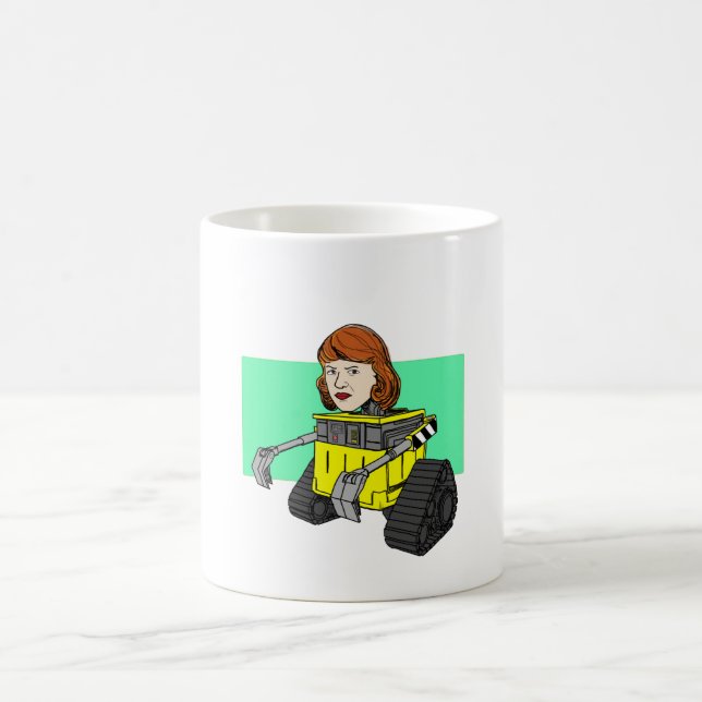 Robot Sylvia Plath Coffee Mug (Center)