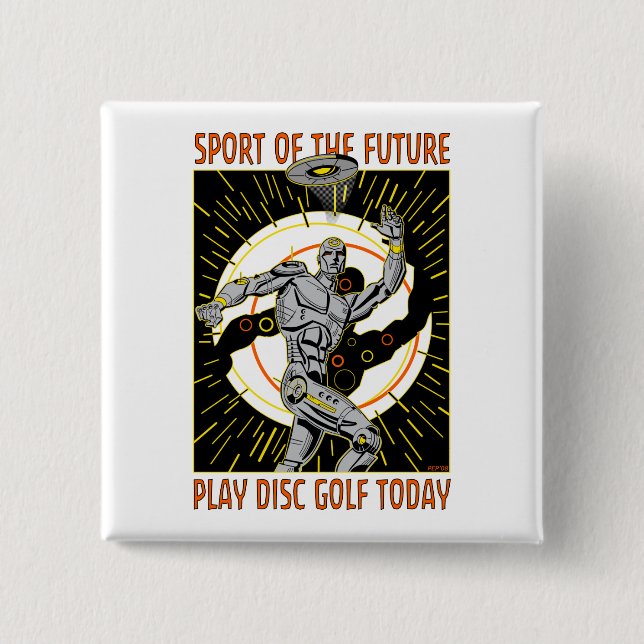 Robot Thrower #1 15 Cm Square Badge (Front)