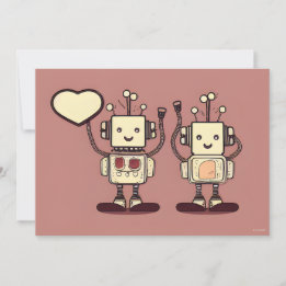 Robot Toasters Valentine Love Note Holiday Card