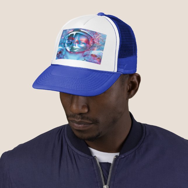 Robot Transcendence Trucker Hat (In Situ)
