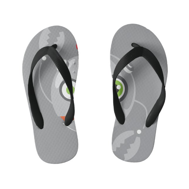 robot troll kid's flip flops (Footbed)