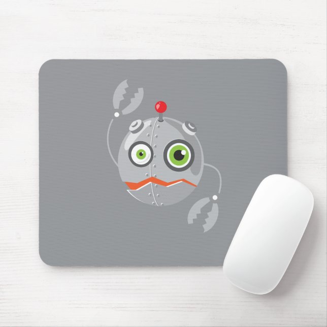 robot troll mouse mat (With Mouse)