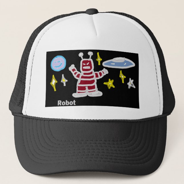 Robot Trucker Hat (Front)
