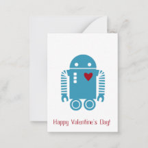 Robot Valentine - Blue
