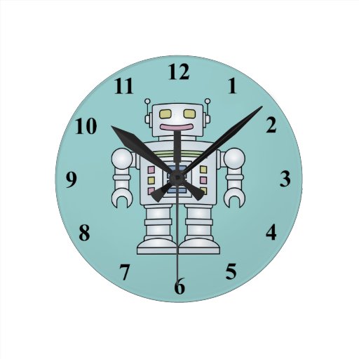 Image of Robot wall clock