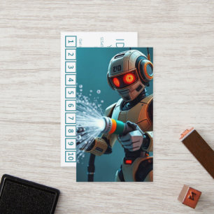 ROBOT WASH customer loyalty punch card