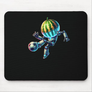 Robot Watermelon Head Soccer Footbyll Dribbling Ki Mouse Mat