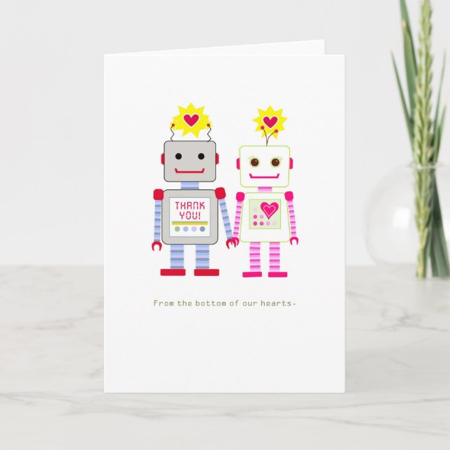 Robot Wedding Thank You Cards (Front)