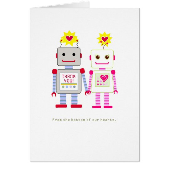Robot Wedding Thank You Cards
