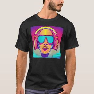 Robot With Headphones T-Shirt