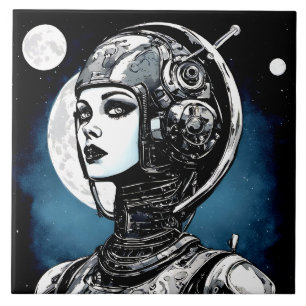 Robot Woman VI Tile