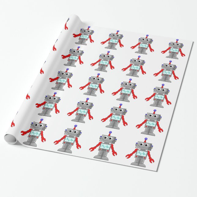Robot Wrapping Paper (Unrolled)