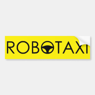 Robotaxi Bumper Sticker "Yellow Cab Edition"