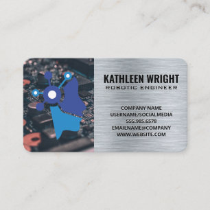 Robotic Arm Technology Artificial Intelligence Business Card