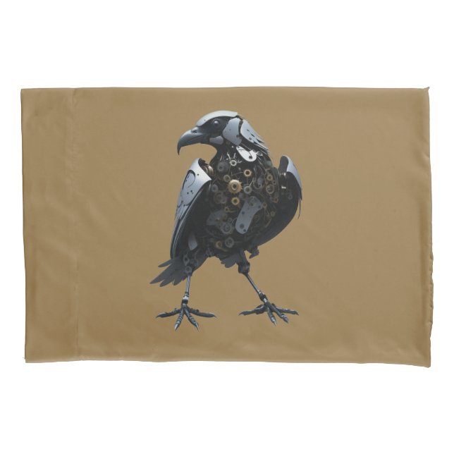 Robotic Bird Pillowcase (Front)