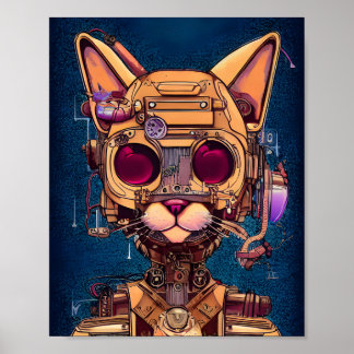 Robotic Cat Poster