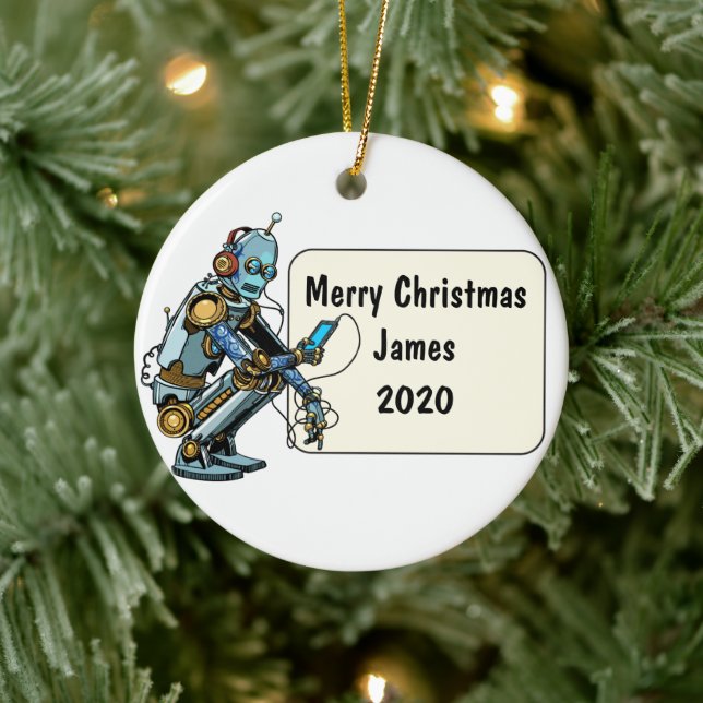Robotic Custom Christmas Ceramic Tree Decoration (Tree)