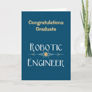 Robotic Engineer Decorative Line Thank You Card
