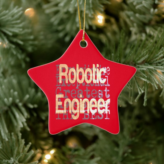 Robotic Engineer Extraordinaire Ceramic Tree Decoration (Tree)