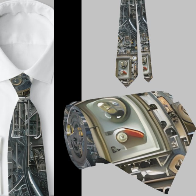 Robotic Geek Nerdy Technology Machine Tie (Creator Uploaded)