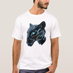 Robotic Panther Face Art T-Shirt