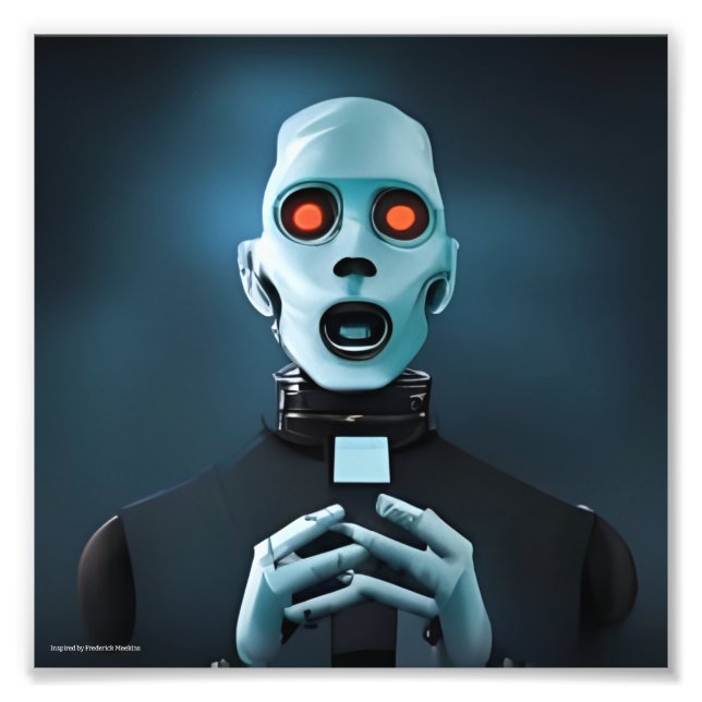 Robotic Priest Photo Print (Front)