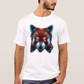 Robotic Red Panda Face Art T-Shirt