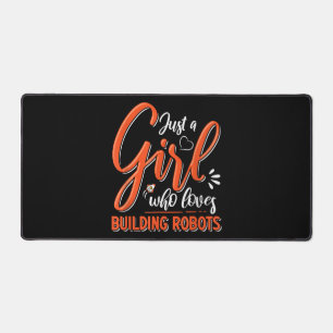 Robotics Engineer Robot Lover Engineering Girl Rob Desk Mat