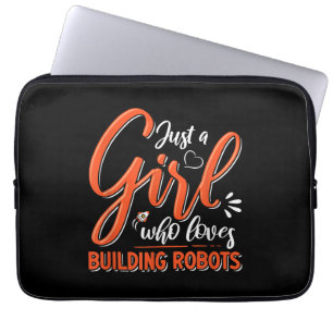 Robotics Engineer Robot Lover Engineering Girl Rob Laptop Sleeve